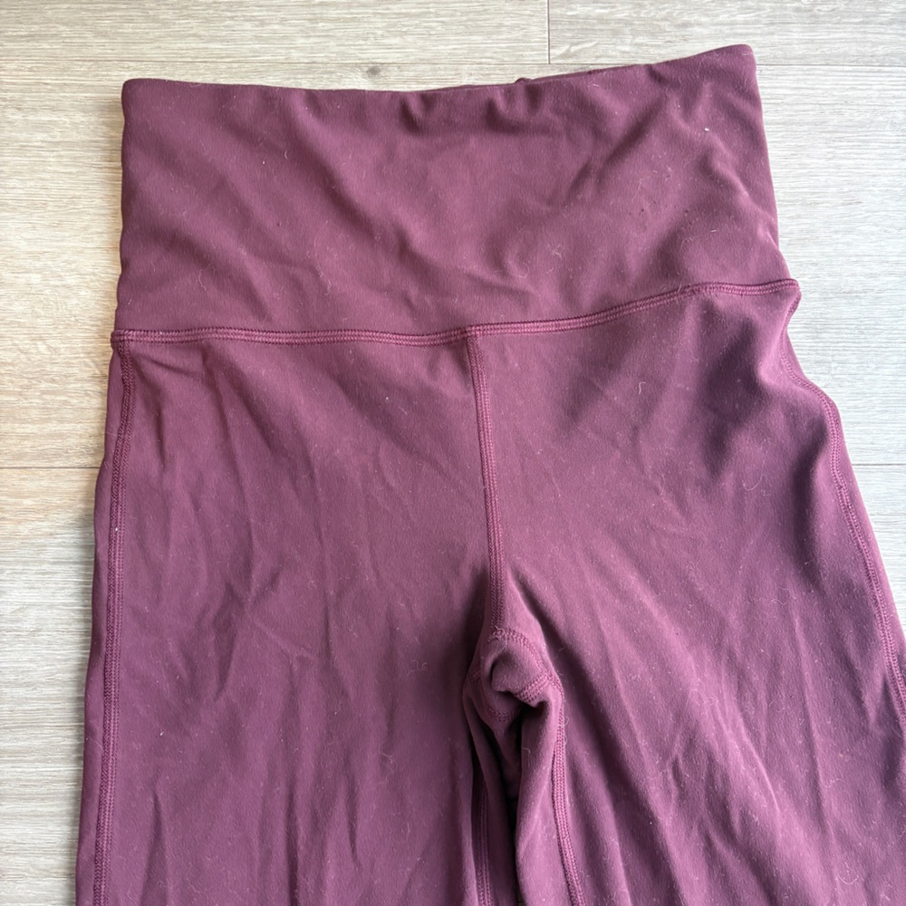 Athleta Elation Ultra High Rise Leggings Spiced Cabernet Flared Pants - Picture 8 of 8